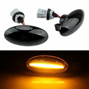 Opel Agila / Fiat Sedici Dynaamiset LED sivuvilkut aaltoefektillä ; Tumma/Kirkas kotelo