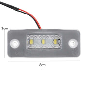 Audi A3/A4/A8 Kirkkaat LED rekisterikilven valot ; 6000K valkoinen luksus sävy (2kpl sarja)