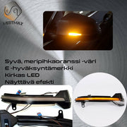 BMW Dynaamiset LED peilien vilkut aaltoefektillä; Kirkas/Tumma kotelo
