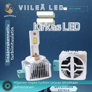 D3S LED Ajovalot ;8200lm TEHOPOLTTIMOT; 6000K Valkoinen Valo (2kpl sarja)