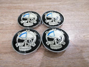 BMW vanteiden keskikupit / Pääkallo / 68mm (4kpl sarja)