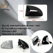 Smart ForTwo (W451) Dynaamiset LED sivuvilkut aaltoefektillä ; Tumma/Kirkas kotelo