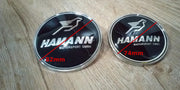 BMW Etu- ja takamerkit / Hamann musta / 82mm & 74mm