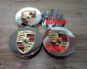 Porsche vannekeskiöt / Kulta-Kromit / 75mm (4kpl sarja)