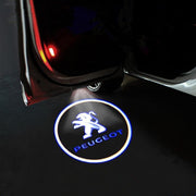 Peugeot logolliset projektorivalot oviin ; 2kpl sarja