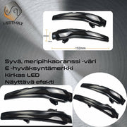 Mercedes-Benz Dynaamiset LED peilien vilkut aaltoefektillä; Kirkas/Tumma kotelo (2kpl sarja)