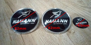 BMW Hamann mustat Merkkisarjat / Konepelti + Takakontti + Ratti / 82mm & 74mm & 45mm