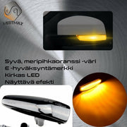 Mitsubishi Dynaamiset LED sivuvilkut aaltoefektillä ; Tumma/Kirkas kotelo (2kpl sarja)