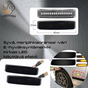 BMW 5 (E39) Dynaamiset LED vilkkuvalot aaltoefektillä ; Tumma/Kirkas kotelo
