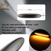 Lexus / Toyota Dynaamiset LED aaltoefekti sivuvilkut ; Tumma/Kirkas kotelo (2kpl sarja)