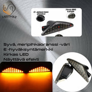BMW LED vilkkuvalot dynaamisella aaltoefektillä ; Tumma/Kirkas kotelo (2kpl sarja)