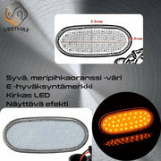 Sprinter / Crafter Dynaamiset LED aaltoefekti sivuvilkut ; Tumma/Kirkas kotelo (2kpl sarja)