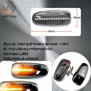 Mercedes-Benz LED sivuvilkut ; Aaltoefekti ; Tumma/Kirkas