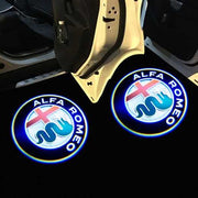 Alfa Romeo logolliset projektorivalot oviin ; 2kpl sarja