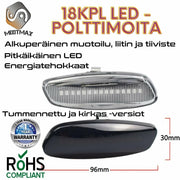 Peugeot / Citroen LED sivuvilkut aaltoefektillä ; Tumma/Kirkas kotelo (2kpl sarja)