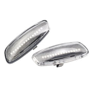Peugeot / Citroen LED sivuvilkut aaltoefektillä ; Tumma/Kirkas kotelo (2kpl sarja)