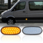 Sprinter / Crafter Dynaamiset LED aaltoefekti sivuvilkut ; Tumma/Kirkas kotelo