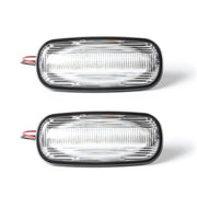 Land Rover Dynaamiset LED aaltoefekti sivuvilkut ; Tumma/Kirkas kotelo (2kpl sarja)