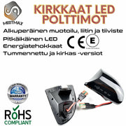 Smart ForTwo (W451) Dynaamiset LED sivuvilkut aaltoefektillä ; Tumma/Kirkas kotelo