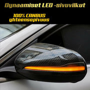 Mercedes-Benz Dynaamiset LED peilien vilkut aaltoefektillä; Kirkas/Tumma kotelo (2kpl sarja)