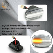 Toyota / Lexus LED sivuvilkut aaltoefektillä ; Tumma/Kirkas kotelo (2kpl sarja)
