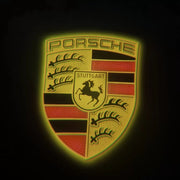 Porsche logolliset projektorivalot oviin ; 2kpl sarja (MALLI #2)