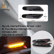 BMW sivuvilkut aaltoeffektillä ; Dynaaminen LED ; Tumma/Kirkas kotelo