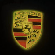 Porsche logolliset projektorivalot oviin ; 2kpl sarja (MALLI #1)