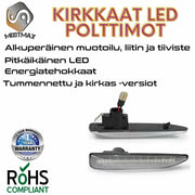 BMW 7 (E65/E66/E67) Dynaamiset LED sivuvilkut aaltoefektillä ; Tumma/Kirkas kotelo (2kpl sarja)