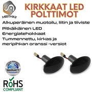 MINI R55-R59 LED sivuvilkut aaltoefektillä ; Tumma,Kirkas ja oranssi kotelot (2kpl sarja)