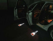 Audi logolliset projektorivalot oviin ; 2kpl sarja