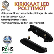 Mini R60 / R61 Dynaamiset LED sivuvilkut aaltoefektillä ; Tumma/Kirkas kotelo (2kpl sarja)