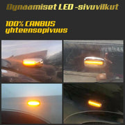 Opel Astra F/G ; Zafira A Dynaamiset LED sivuvilkut aaltoefektillä ; Tumma/Kirkas kotelo