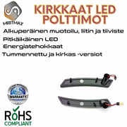 MINI Cooper Dynaamiset LED vilkkuvalot aaltoefektillä ; Tumma/Kirkas kotelo (2kpl sarja)
