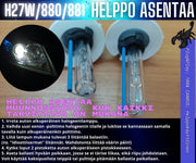 H27W (880/881) Xenon muunnossarja 6000K ; 35W - 3200lm (Black Scorpion)