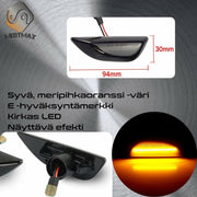 Opel Mokka / Chevy Trax Dynaamiset LED sivuvilkut aaltoefektillä ; Tumma/Kirkas kotelo