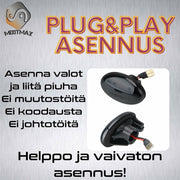 Mercedes A / Vito LED sivuvilkut ; Aaltoefekti ; Tumma/Kirkas