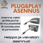 Smart ForTwo (W451) Dynaamiset LED sivuvilkut aaltoefektillä ; Tumma/Kirkas kotelo
