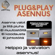 BMW sivuvilkut aaltoeffektillä ; Dynaaminen LED ; Tumma/Kirkas kotelo