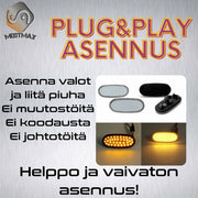 Sprinter / Crafter Dynaamiset LED aaltoefekti sivuvilkut ; Tumma/Kirkas kotelo