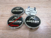 BMW vanteiden keskikupit / HAMANN musta / 68mm (4kpl sarja)