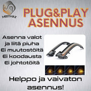 BMW Dynaamiset LED peilien vilkut aaltoefektillä; Kirkas/Tumma kotelo