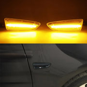 Opel Dynaamiset LED sivuvilkut aaltoefektillä ; Tumma/Kirkas kotelo (2kpl sarja)