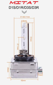 D1R Xenon polttimot ; 35W - 3200lm 4300K/6000K