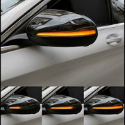 Mercedes-Benz Dynaamiset LED peilien vilkut aaltoefektillä; Kirkas/Tumma kotelo (2kpl sarja)