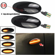 Nissan Aaltoeffekti dynaamiset LED sivuvilkut ; Tumma/Kirkas kotelo (2kpl sarja)