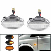 Smart ForTwo / Roadster LED sivuvilkut ; Aaltoefekti ; Tumma/Kirkas (2kpl sarja)