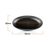 Peugeot / Citroen Dynaamiset LED sivuvilkut aaltoefektillä ; Tumma/Kirkas kotelo (2kpl sarja)