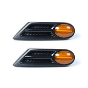 MINI R55-R59 LED sivuvilkut aaltoefektillä ; Tumma,Kirkas ja oranssi kotelot (2kpl sarja)