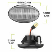 Mercedes A / Vito LED sivuvilkut ; Aaltoefekti ; Tumma/Kirkas